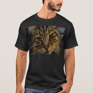 Camiseta Tabby Cat Artístico Retrato v2