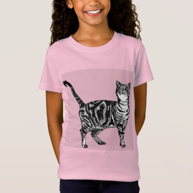 Camiseta Tabby Cat cats Queijos Queirosos Queirosos Queiros (Frente)