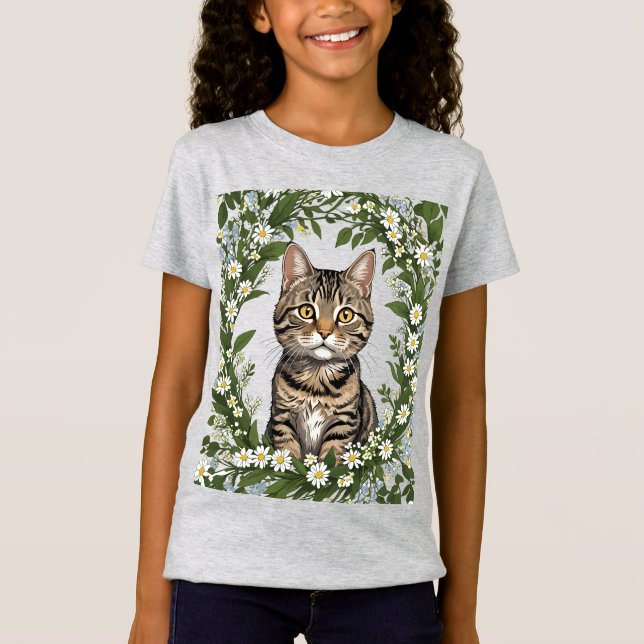 Camiseta Tabby Cat E Massachusetts Mayflower 2 (Frente)