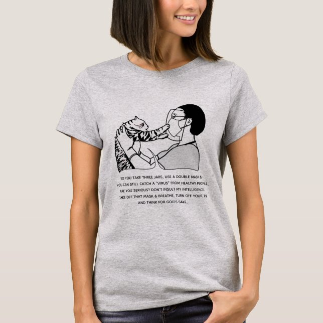 Camiseta Tabby Cat e Message T-Shirt (Frente)