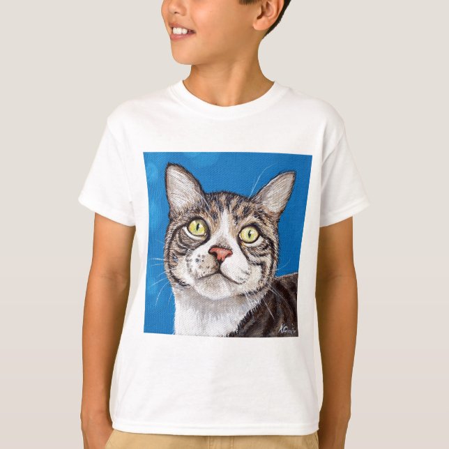 Camiseta Tabby Cat Painting (Frente)