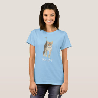 Camiseta Tabby Kitten Women's Light Blue