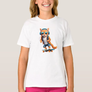 Camiseta Tabby Skateboarder