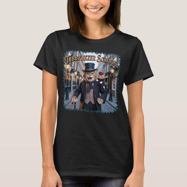 Camiseta Tabbynezer Scrooge Illustration – Tabby Scrooge (Frente)