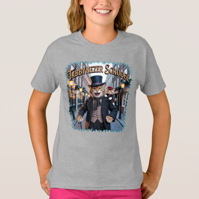 Camiseta Tabbynezer Scrooge Illustration – Tabby Scrooge (Frente)