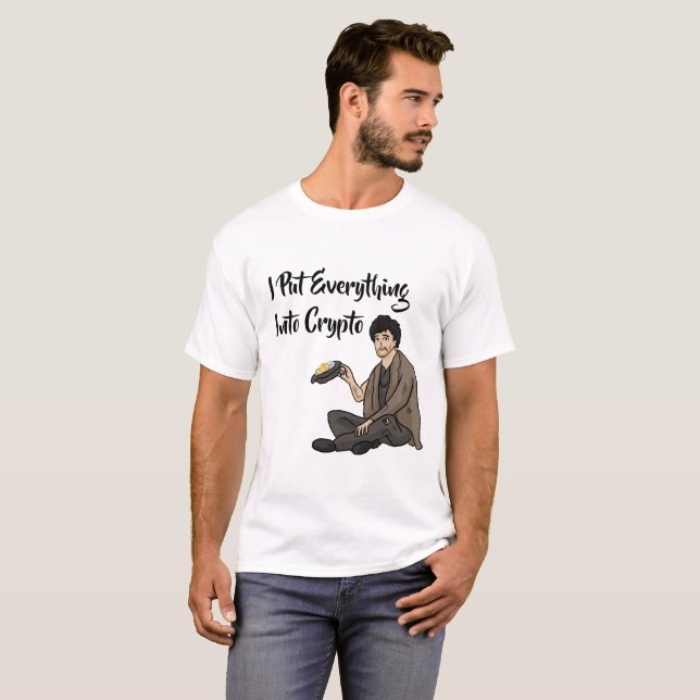 Camiseta Tabela de Caucionário de Moeda Cripto (Frente Completa)