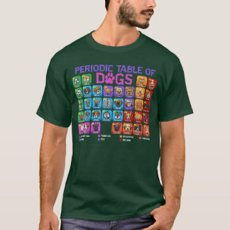 Camiseta Tabela Periódica de Cães Animal de Estimação Cacho