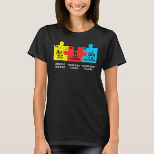 Camiseta Tabela Periódica de Elementos do Autismo Conscient