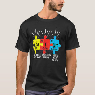 Camiseta Tabela Periódica de Elementos do Autismo Conscient
