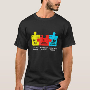 Camiseta Tabela Periódica de Elementos do Autismo Conscient