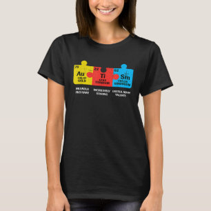 Camiseta Tabela Periódica de Elementos do Autismo Conscient