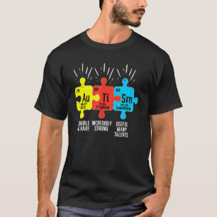 Camiseta Tabela Periódica de Elementos do Autismo Conscient