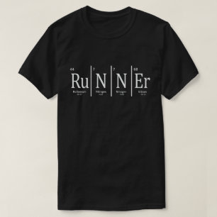 Camiseta Tabela Periódica de Maratona para Corredores Ciênc