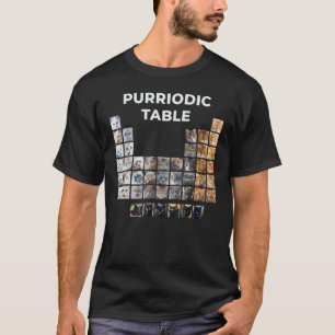 Camiseta Tabela Periódica de Química de Gato Engraçado Troc