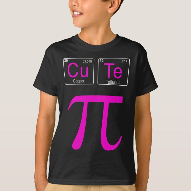 Camiseta Tabela Periódica de Química de Matemática Cutie Pi (Frente)