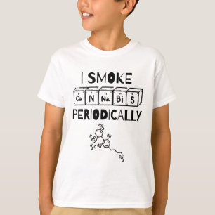 Camiseta Tabela Periódica do Dia do Maconheiro Engraçada Ci