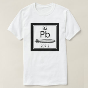 Camiseta Tabela Periódica do Zeppelin Número Atômico Led