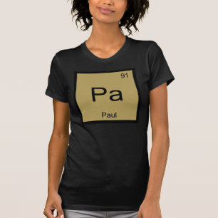 Camiseta Tabela Periódica Elemento Químico Nome Paul