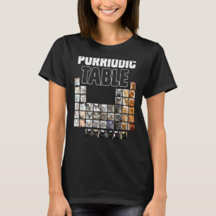 Camiseta Tabela Purriódica Elementos Periódicos Gatinho Quí