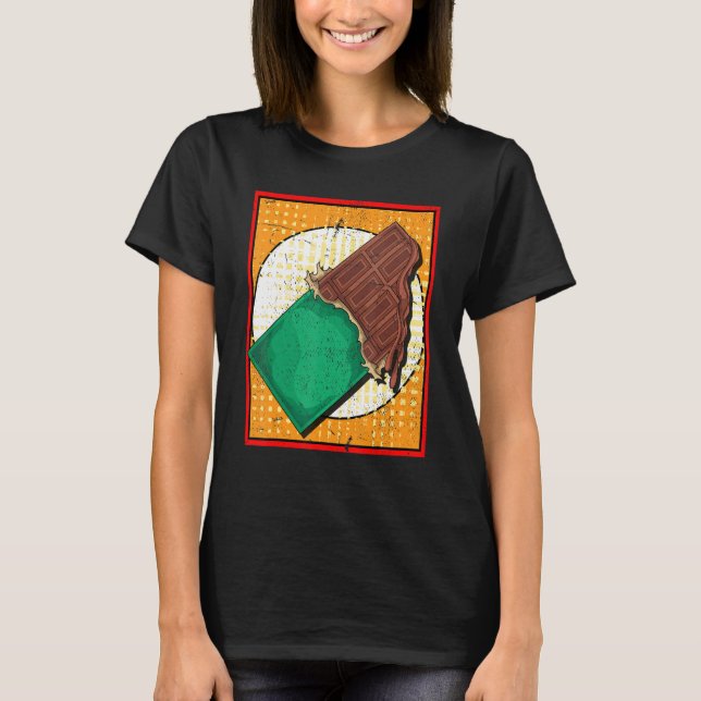 Camiseta Tablete de Chocolate ao Leite   Chocolate Pop (Frente)