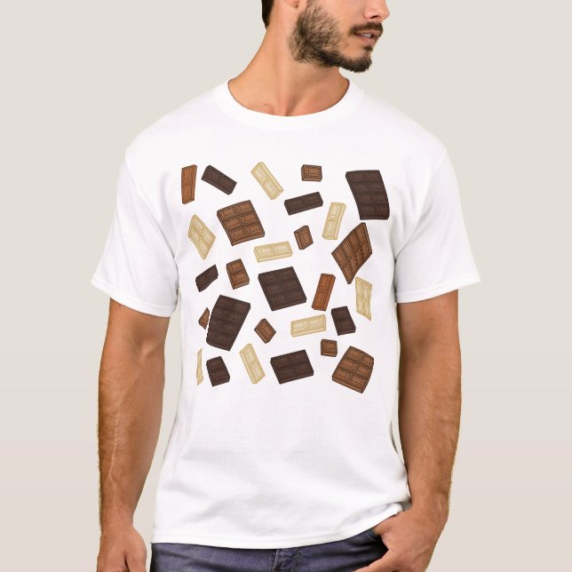 Camiseta Tabletes de Chocolate Caindo (Frente)