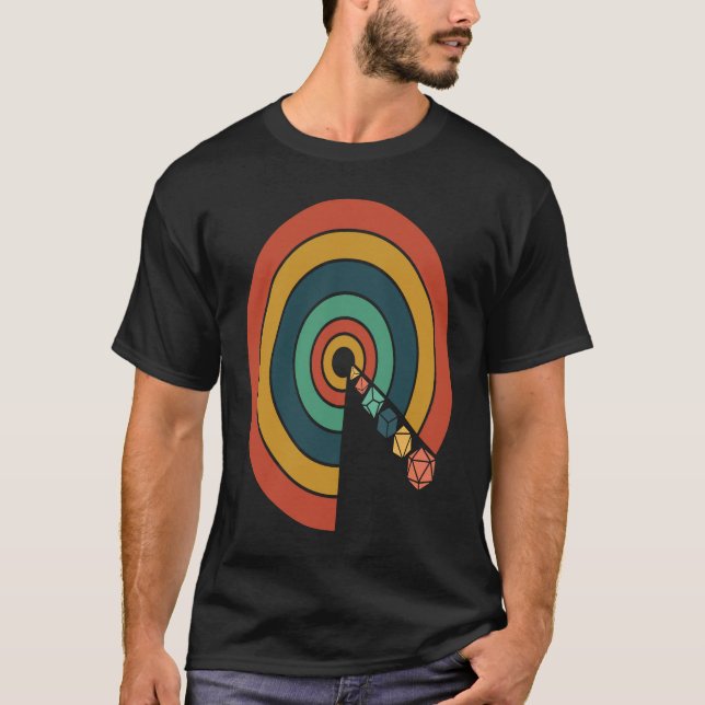 Camiseta Tabletop Games Retro RPG D20 Dice Roleplay (Frente)