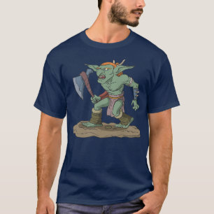 Camiseta Tabletop roleplay figura goblin com machado