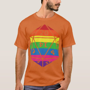 Camiseta Tabletop RPG Dados LGBTQIA Gamer