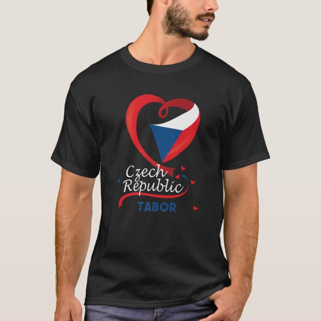 Camiseta Tabor República Checa Sinalizador Cardíaco Casaco  (Frente)