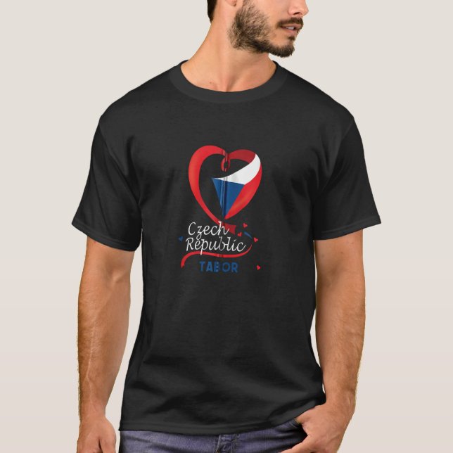 Camiseta Tabor República Checa Sinalizador Cardíaco Casaco  (Frente)