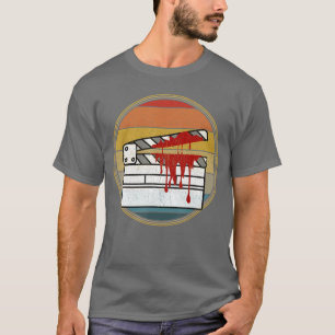 Camiseta Tabua de Chapa de Filme de Terror Desgastada Prese