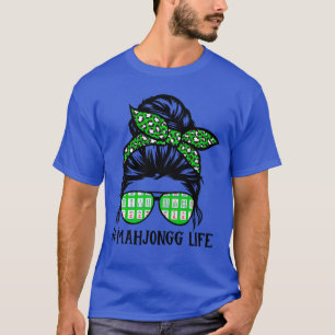 Camiseta Tábua de Jogo de Mahjong da Vida Feminina Desarrum