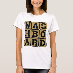 Camiseta Tábua de Lavanderia, Ferramenta de Lavagem ou Abdô