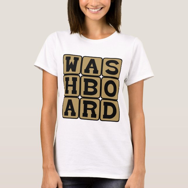 Camiseta Tábua de Lavanderia, Ferramenta de Lavagem ou Abdô (Frente)