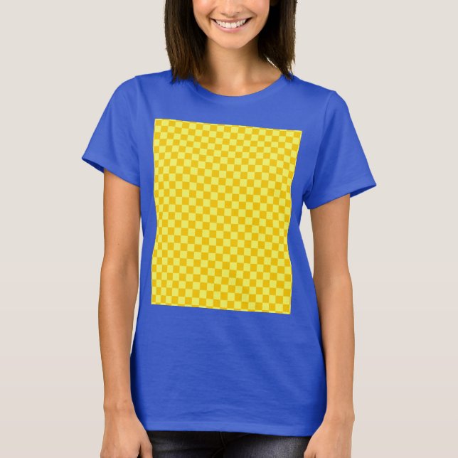 Camiseta Tabuleiro de damas amarelo do clássico da (Frente)