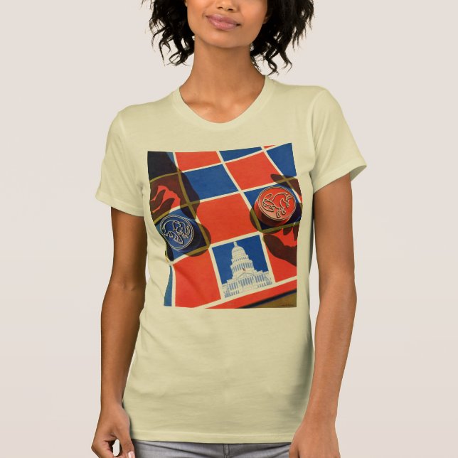 Camiseta Tabuleiro de damas da eleição (Frente)