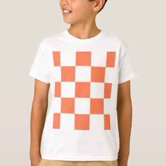 Camiseta Tabuleiro de damas do pêssego