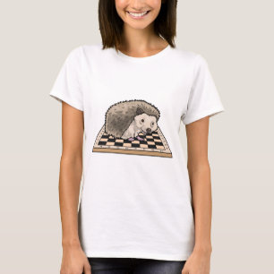 Camiseta Tabuleiro de xadrez de ouriço Jogo de xadrez