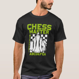 Camiseta Tabuleiro de Xadrez Peças do Mestre de Xadrez Xequ