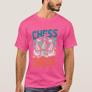 Camiseta Tabuleiro de Xadrez Retro - Mestre de Xadrez Vinta