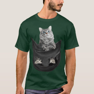 Camiseta Tabuleiro Gato De Bolso Gatinho Gatos Engraçados