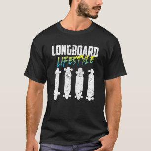 Camiseta Tabuleiro Longboard Placa Estilo de Vida Borda Lon