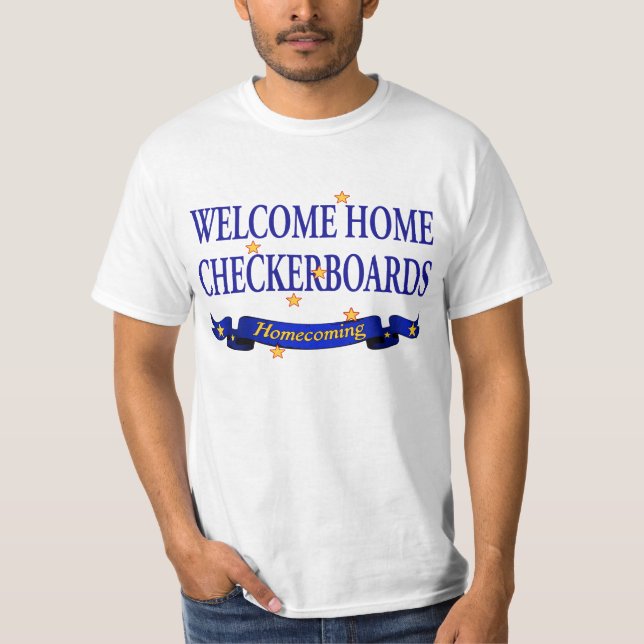 Camiseta Tabuleiros de damas Home bem-vindos (Frente)