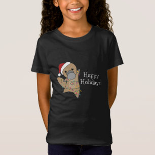 Camiseta Tabuleiros de Natal do platypus Animais Doce