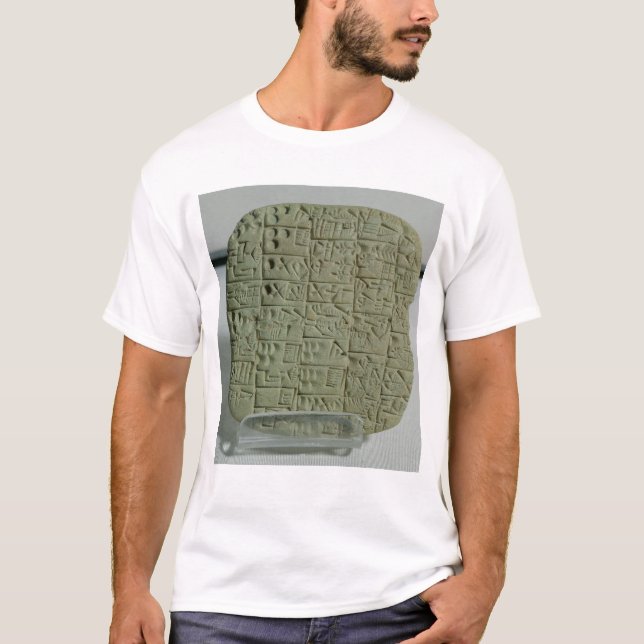 Camiseta Tabuleta com roteiro cuneiform (Frente)