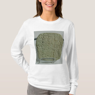 Camiseta Tabuleta com roteiro cuneiform