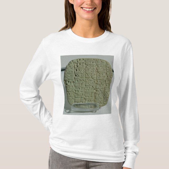 Camiseta Tabuleta com roteiro cuneiform (Frente)