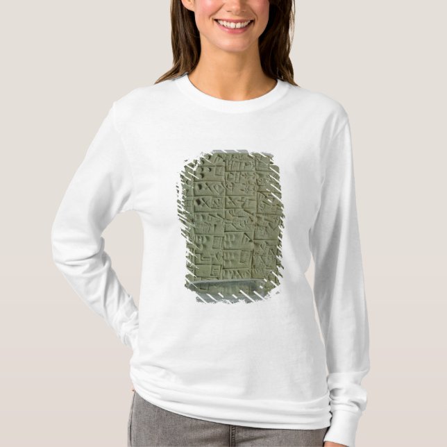 Camiseta Tabuleta com roteiro cuneiform (Frente)