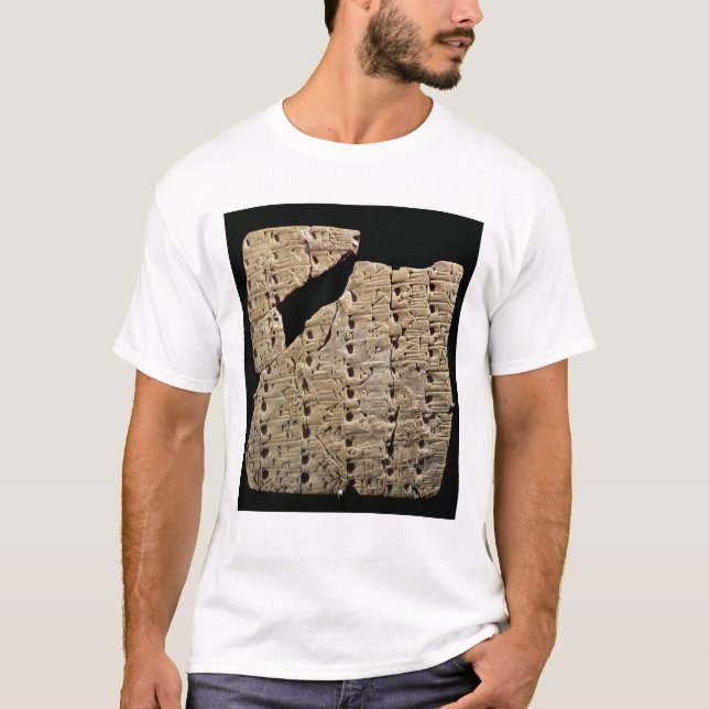 Camiseta Tabuleta com roteiro cuneiform, de Uruk (Frente)