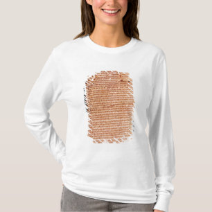 Camiseta Tabuleta que relaciona os sacrifícios do ritual